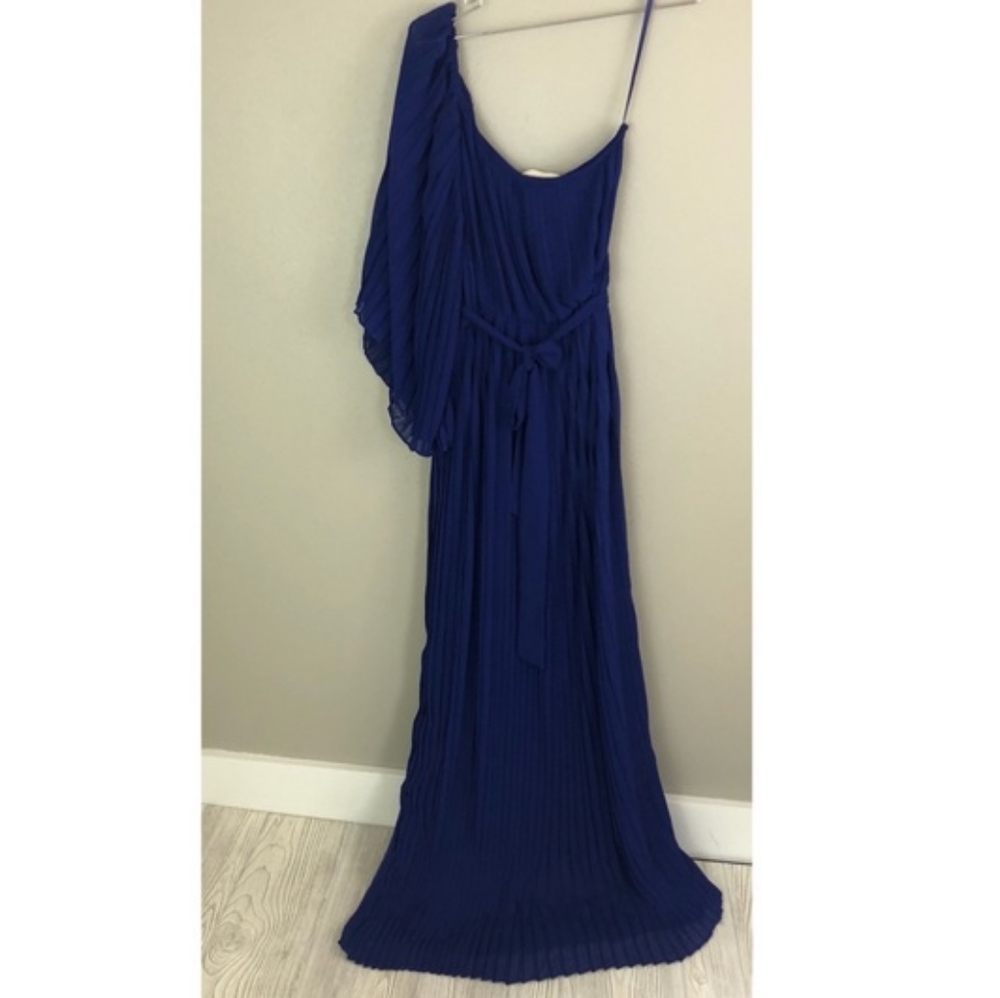 Lush Dress Pleated One Shoulder